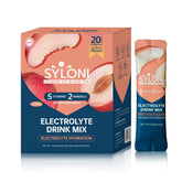 Syloni Electrolytes Pêche Blanche – sachets faciles à emporter pour l'hydratation pendant l'entraînement