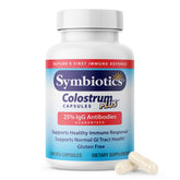 Symbiotics Colostrum Capsules : bouteille visible pour usage quotidien pratique