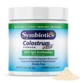 Symbiotics Colostrum Plus en emballage, pratique à ranger et transporter.