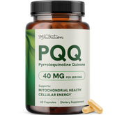 SMNutrition PQQ 40 mg – boite de gélules, soutien potentiel énergie cellulaire.