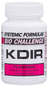 KDIR Fluidren par Systemic Formulas, bouteille avec étiquette, soutien potentiel à la fonction rénale.