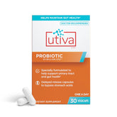 Szio+ Utiva Probiotic: bouteille visible, soutient l’équilibre intestinal au quotidien.