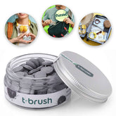 t-brush tablettes dentifrice voyage au charbon actif pour haleine fraîche