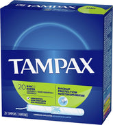 Tampon Tampax 80 ct, boîte classique, accès facile et pratique.