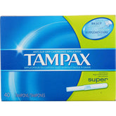 Tampax avec applicateur en carton, insertion facile et contrôlée.