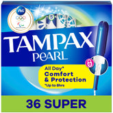 Tampon Tampax Pearl Super absorption pour flux soutenu et protection durable