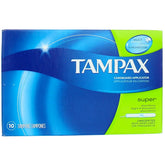 Tampons Tampax Super jetables : 10 unités, emballage triple, protection fiable au quotidien.