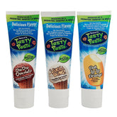 Pack Tanner's Tasty Paste variete pack-shot vanille chocolat orange pour enfants.