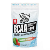 Tasty Gains BCAA poudre fraise-pasteque, soutient récupération et hydratation
