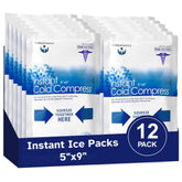 TenderGentle compresse froide instantanée 5x9 prête pour le déplacement.