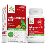 Terry Naturally Ashwagandha EP35 – bouteille, soutien au sommeil et concentration.