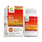 Terry Naturally HRG80 Ginseng Rouge, bouteille, soutien énergie durable au quotidien.
