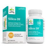 Terry Naturally Silica-20, flacon sur plan de travail, soutien potentiel à la croissance des cheveux.