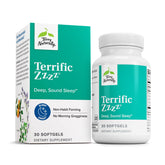 Terry Naturally Terrific Zzzz, bouteille, suggère une routine sommeil apaisante.