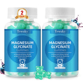 Gommes magnésium glycinate Tewuky, bouteille ouverte, détente nocturne possible