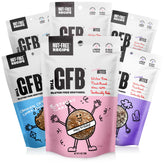 The GFB bouchées protéinées sans gluten en pack devant, collation pratique et gourmande.