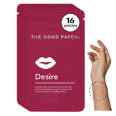 Le patch Desire de The Good Patch dans sa pochette réutilisable, pratique et discrète.