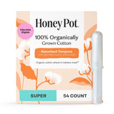 Tampons The Honey Pot dans leur emballage, pratique et discret pour le quotidien.