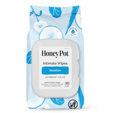 Lingettes féminines sensibles The Honey Pot, emballage hermétiquement refermable pour voyage.