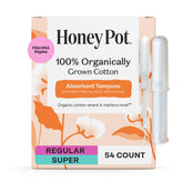 Tampon The Honey Pot coton biologique avec applicateur biodégradable et insertion facile