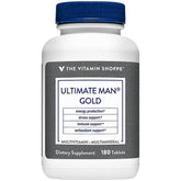 The Vitamin Shoppe multivitamine homme : boîte et 180 tablettes pour énergie quotidienne.