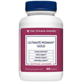 The Vitamin Shoppe Multivitamine Or Femme en bouteille, soutien potentiel pour l'énergie et la vitalité.