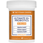 The Vitamin Shoppe Ultime Probiotiques 30 Milliards CFU, bouteille de 60 capsules pour soutien digestif potentiel.
