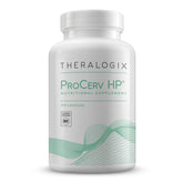 Bouteille Theralogix ProCerv HP montrant des capsules pour le soutien immunitaire potentiel.