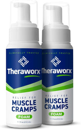 Theraworx Relief : mousse-crampes rapide pour soulager les contractions musculaires.