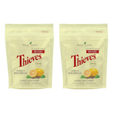 Pastilles Thieves par Young Living, goût citron-menthe, réconfort pour gorge sèche.