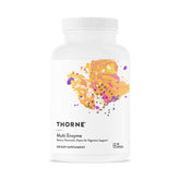 THORNE Multi Enzyme – bouteille montrant le produit et le nombre de capsules pour une routine digestive potentielle.