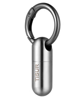 Porte-pilules mini TISUR en titane, étanche et léger, parfait pour les voyages.