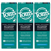 Tom's of Maine dentifrice charbon actif menthe, tube bien visible, douceur sur l’émail.