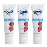 Tom's of Maine dentifrice enfants, lot de 3 tubes, fraise, sans fluorure