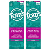 Tom's of Maine dentifrice sans fluor antiplaque blanchissant fenouil, duo 5,5 oz.