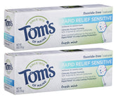 Tom's of Maine dentifrice naturel soulagement rapide pour dents sensibles, menthe fraîche.