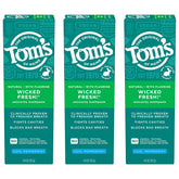 Tom's of Maine Wicked Fresh: trois tubes emballés, format pratique pour la routine quotidienne.