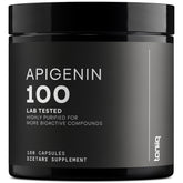 Toniiq Apigénine en bouteille 100 mg, concentration élevée pour le quotidien.