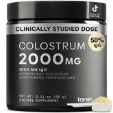 Toniiq Colostrum Poudre – emballage soigné pour traçabilité claire et fraîcheur préservée.