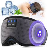 TOPOINT masque-sommeil avec écouteurs Bluetooth, vue frontale, sommeil sans interruption.
