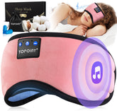 TOPOINT masque-sommeil avec écouteurs Bluetooth offrant blocage lumineux et son clair.