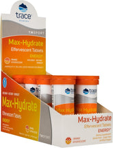 Trace Minerals Max-Hydrate Endurance, tablettes d'hydratation orange pour énergie durable