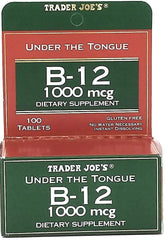 Trader Joe's B12 sous-langue 1000mcg, comprimé pratique et discret.
