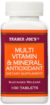 Trader Joe's multivitamine et minéraux antioxydants - bouteille prête à l'emploi pour le quotidien.