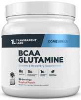 Transparent Labs BCAA Glutamine poudre tropical-punch prête pour récupération musculaire après séance