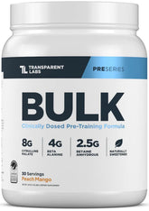 Produit Transparent Labs Bulk pré‑entraînement avec dosette pour dosage précis