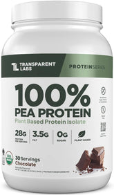 Protéine de pois Transparent Labs, portion de 28 g, soutien musculaire après l'effort.