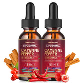 Gouttes liposomales Trawecual Cayenne dans une bouteille, soutien potentiel à la digestion.