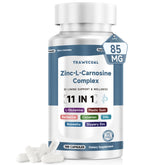 Trawecual Zinc L-Carnosine, vue bouteille: soutien potentiel de la digestion au quotidien.