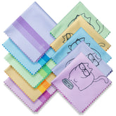 TreVee lingette microfibre motif chat bleu, nettoie lunettes sans traces.